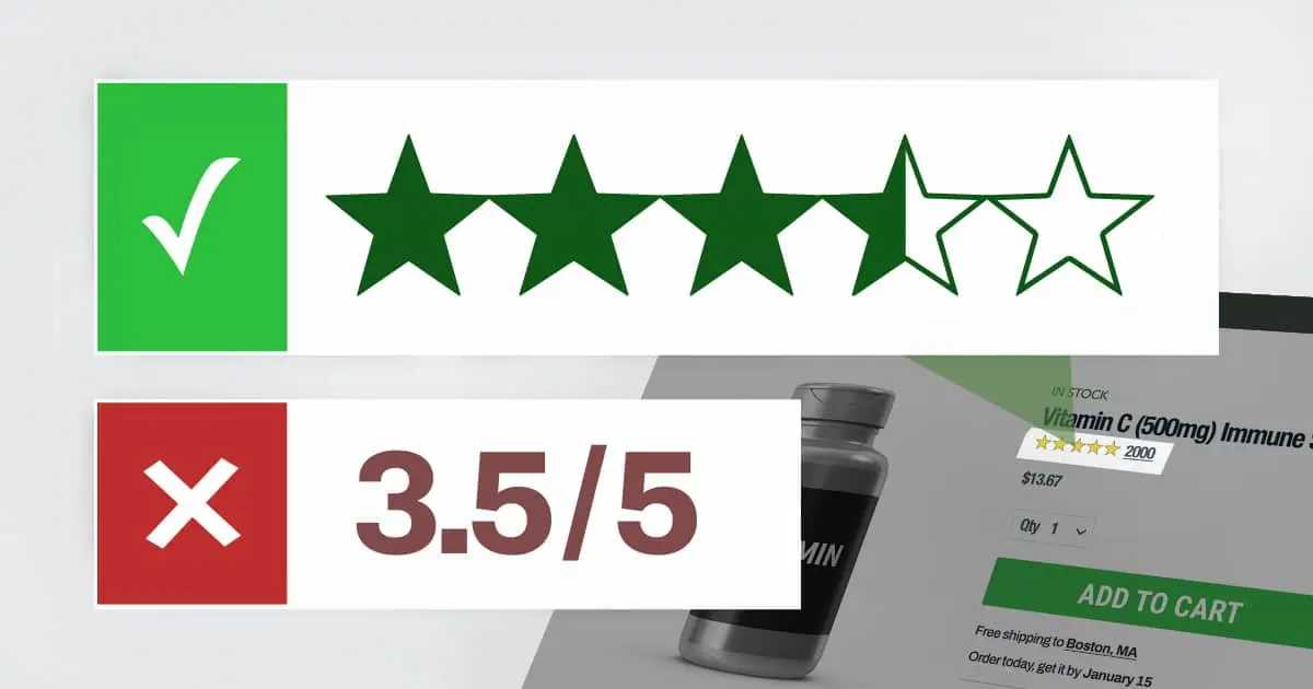 3.5 rating is better in stars, rather than digits