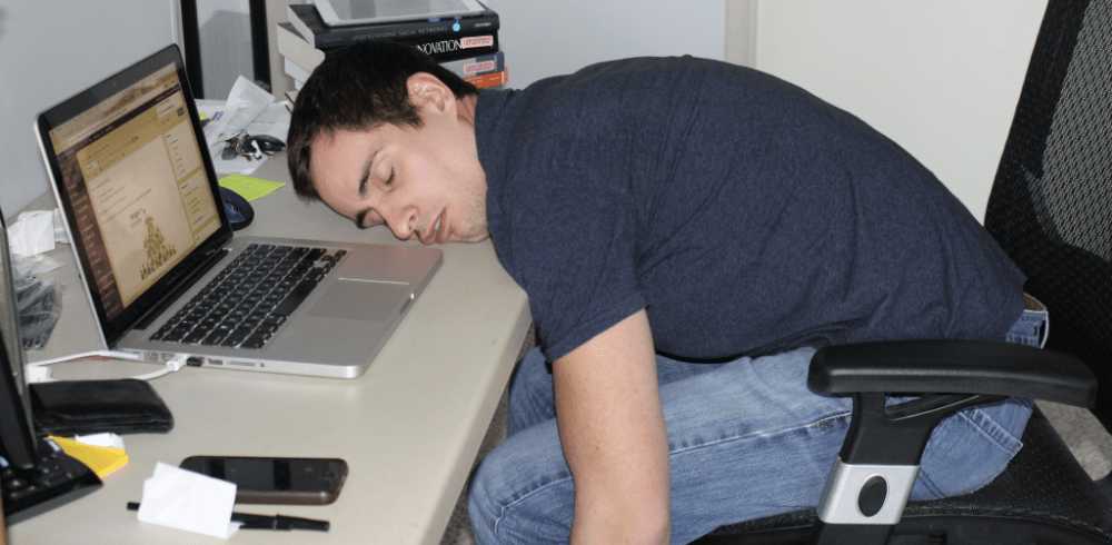 Sleeping at desk